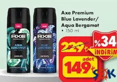 AXE PREMİUM BLUE LAVENDER/AQUA BERGOMAT DEODORANT 150 ML